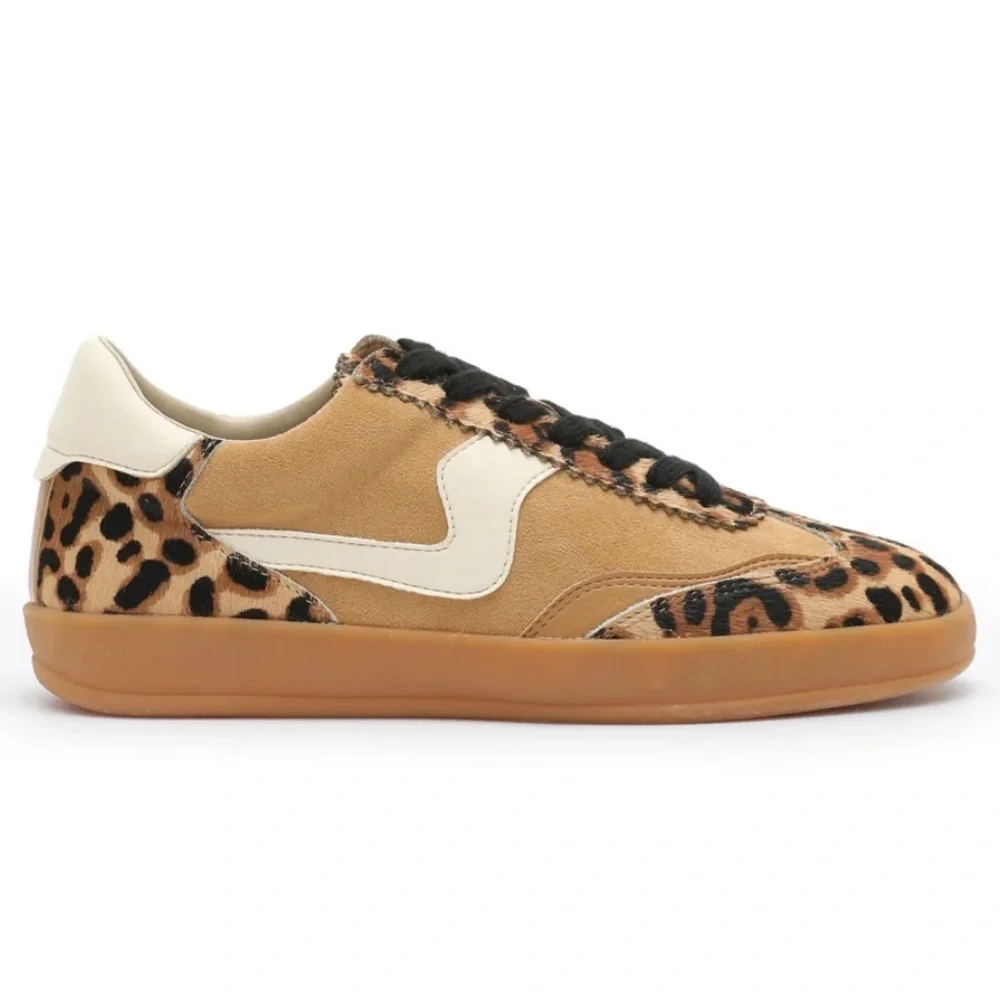 MI.IM Destiny Leopard Print Sneakers Animal 9 Shoes Casual Brown‎ Black Leather